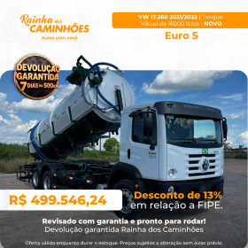 Tanque de Sucção a Vácuo 16.000 Litros.