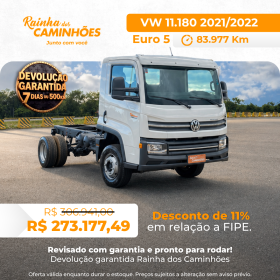 Volkswagen 11.180 21/22 - 83.977 km. Caminhão 3/4